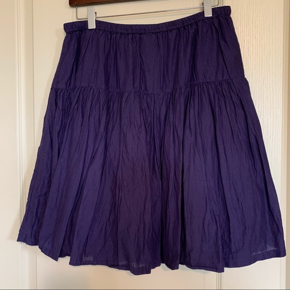 Purple Short Broomstick Style Skirt - Picture 3 of 6